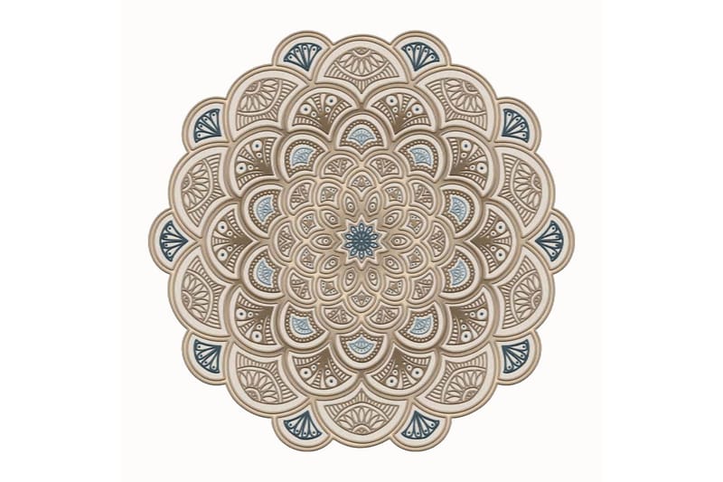 Käytävämatto Rafat 100x100 cm Suorakaide - Kerma - Kodintekstiilit & matot - Matto - Moderni matto - Käytävämatto