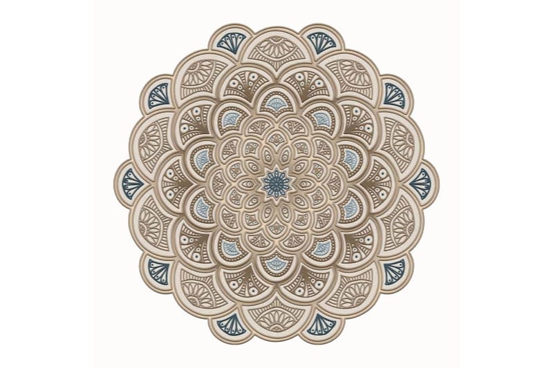 Käytävämatto Rafat 100x100 cm Suorakaide - Kerma - Kodintekstiilit & matot - Matto - Moderni matto - Wilton-matto