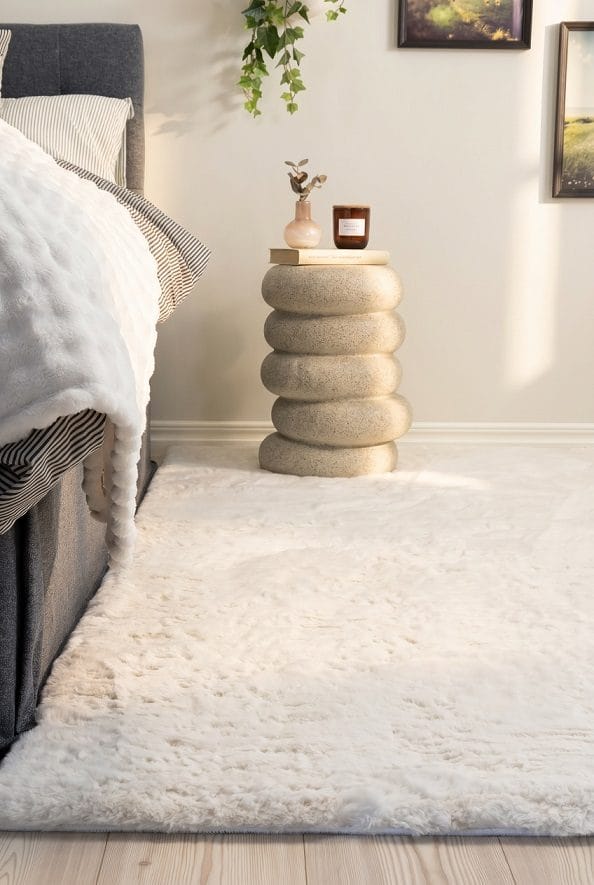 Konekudottu matto KM Home Heaven Deluxe NELIÖ 200x200 Creme - Creme - Kodintekstiilit & matot - Matto - Moderni matto - Wilton-matto