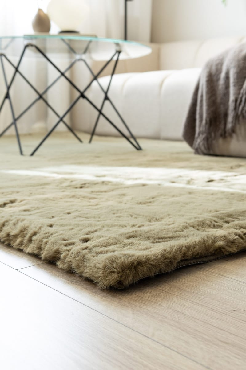 Konekudottu matto KM Home Heaven Deluxe NELIÖ 200x200 oliivinvihreä - Oliivinvihreä - Kodintekstiilit & matot - Matto - Moderni matto - Wilton-matto