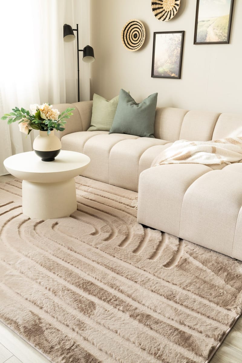 Konekudottu matto KM Home Heaven Modern 240x340 taupe - Taupe - Kodintekstiilit & matot - Matto - Moderni matto - Wilton-matto