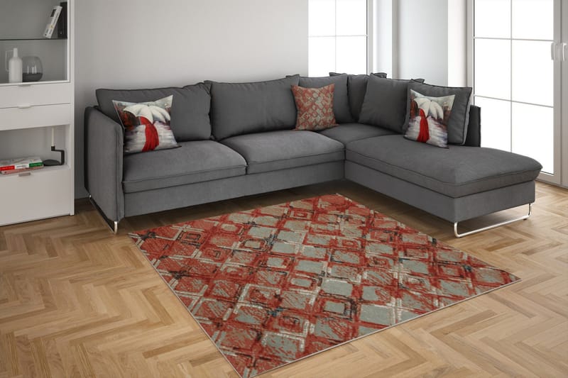 Matto Abril 100x150 cm - Monivärinen - Kodintekstiilit & matot - Matto - Moderni matto - Wilton-matto