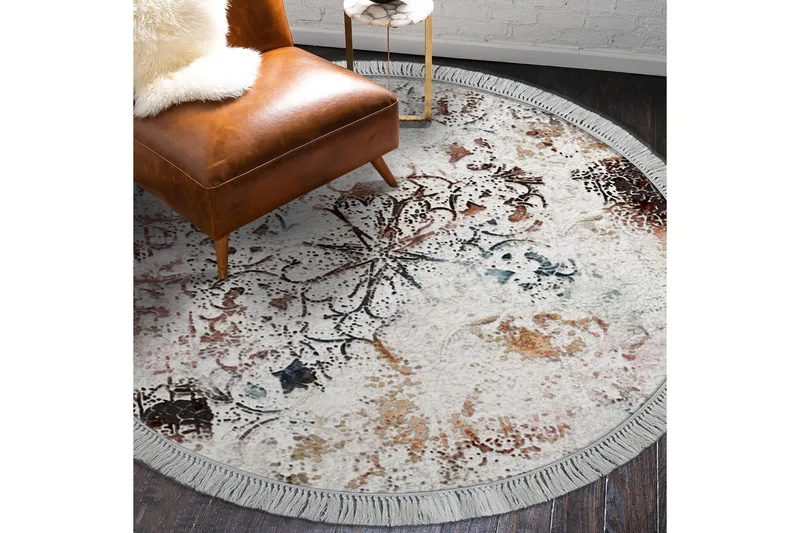 Matto Alanur Home 100x100 cm - Monivärinen - Kodintekstiilit & matot - Matto - Moderni matto - Wilton-matto