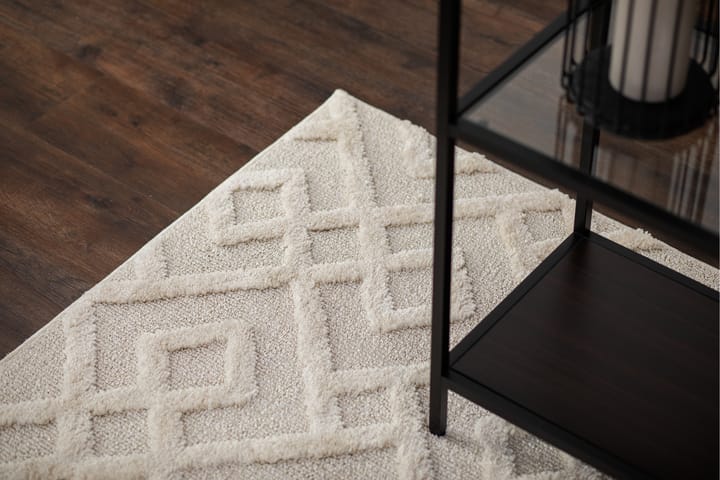 Matto Baretta Tanger 160x230 cm Kermanvalkoinen - Kermanvalkoinen - Wilton-matto - Kuviollinen matto & värikäs matto