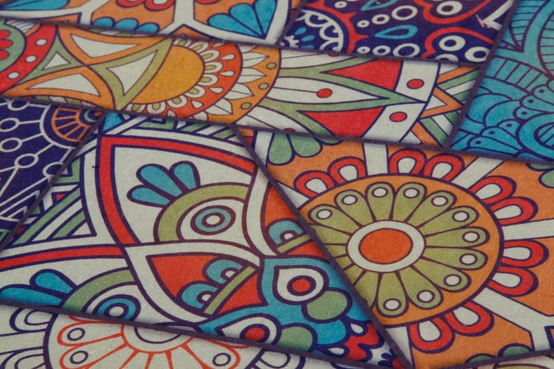 Matto Bodhana 100x150 cm - Monivärinen - Kodintekstiilit & matot - Matto - Moderni matto - Wilton-matto