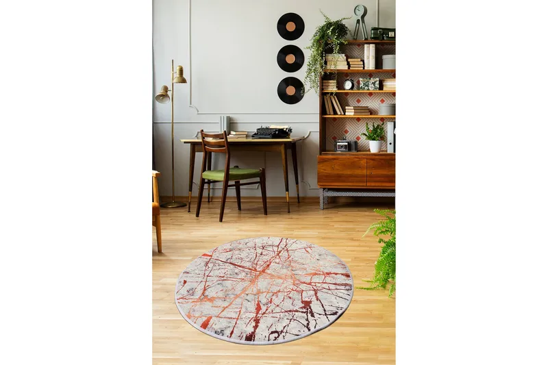 Matto Brillantor Pyöreä 100 cm - Monivärinen / Sametti - Kodintekstiilit & matot - Matto - Moderni matto - Wilton-matto