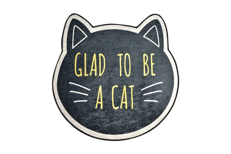 Matto Catface Pyöreä 140 cm, Monivärinen / Sametti