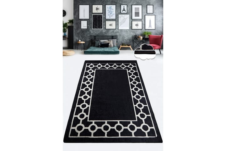 Matto Chilai 120x180 cm - Musta - Wilton-matto - Kuviollinen matto & värikäs matto