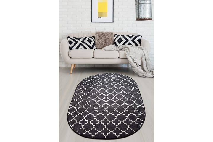 Matto Chilai 120x180 cm - Musta/Valkoinen - Wilton-matto - Kuviollinen matto & värikäs matto