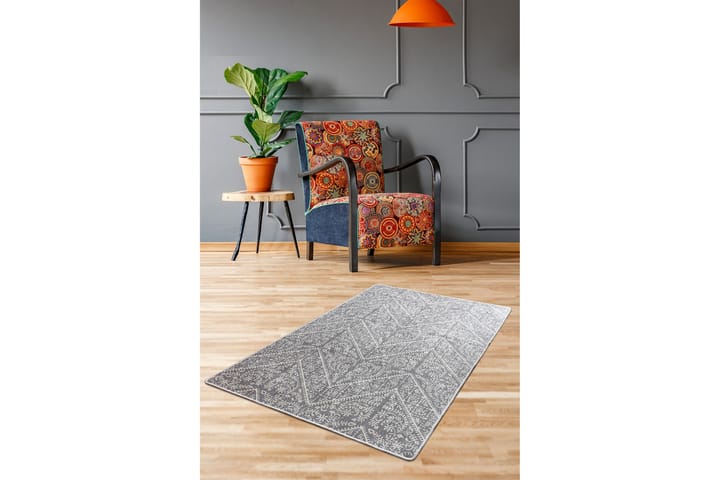 Matto Chilai 150x300 cm - Harmaa - Wilton-matto - Kuviollinen matto & värikäs matto