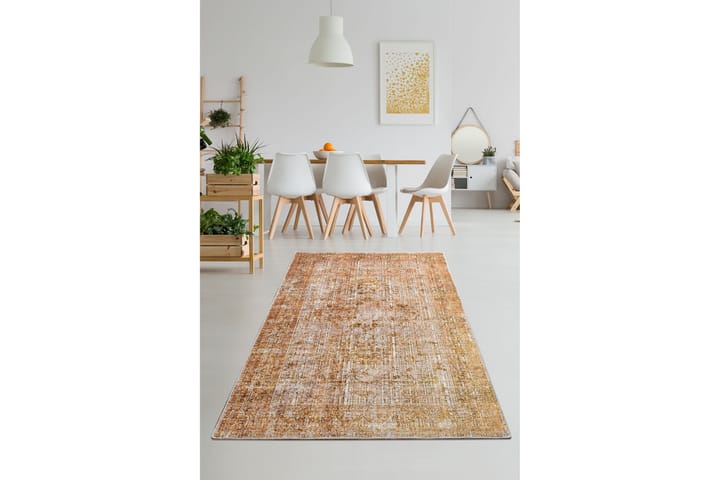 Matto Corabel 120x180 cm - Sinappi/Sametti - Wilton-matto - Kuviollinen matto & värikäs matto