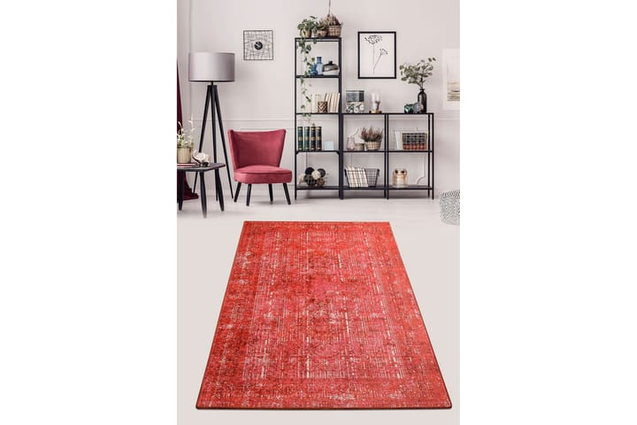 Matto Corabel 120x180 cm - Punainen / Sametti - Kuviollinen matto & värikäs matto - Wilton-matto