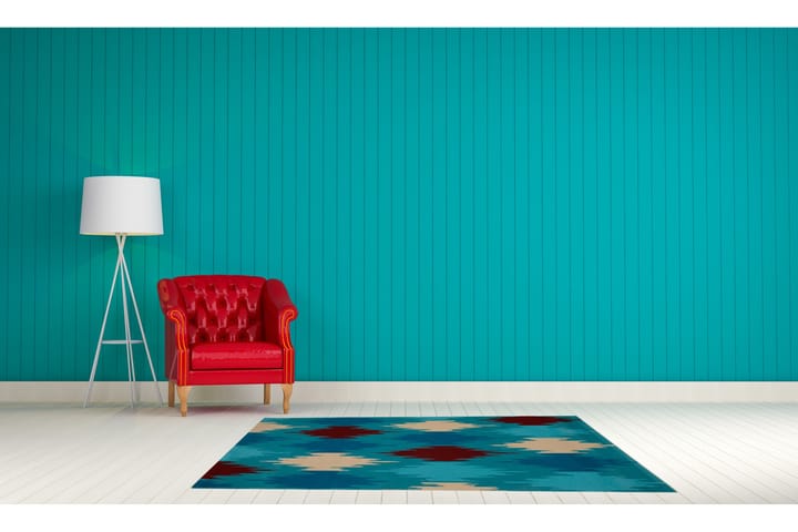 Matto Diamond Sininen/Kerma 200x290 - Pierre Cardin - Wilton-matto - Kuviollinen matto & värikäs matto