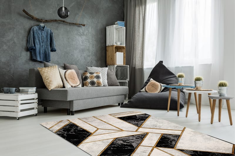 Matto Diamond Spectra 160x230 cm Kulta - Kodintekstiilit & matot - Matto - Moderni matto - Wilton-matto