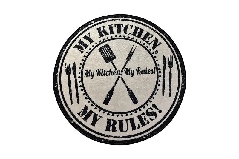 Matto Dorchen Pyöreä 100 cm, Monivärinen / Sametti