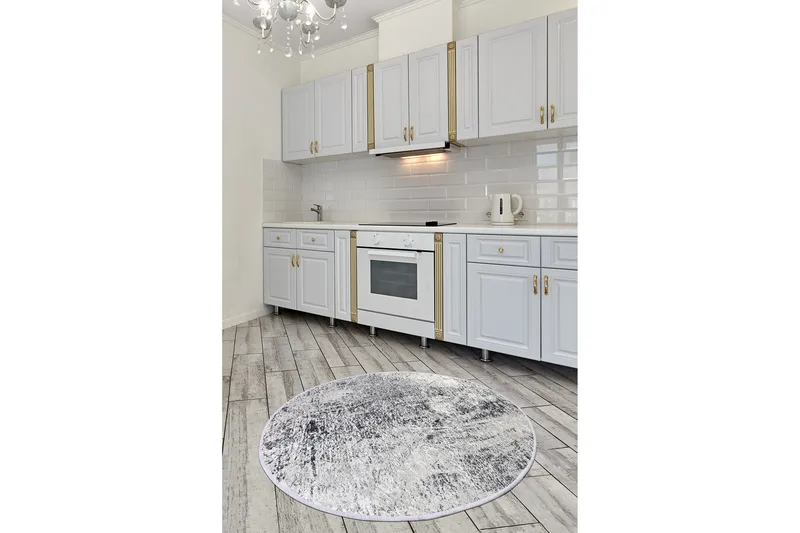 Matto Evidenza Pyöreä 140 cm - Monivärinen / Sametti - Kodintekstiilit & matot - Matto - Moderni matto - Wilton-matto