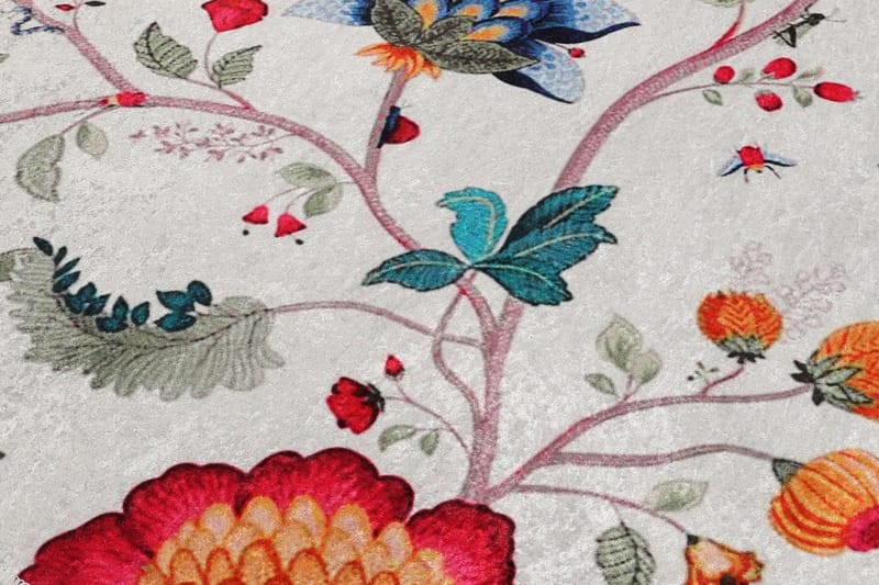 Matto Gythe Pyöreä 100 cm - Monivärinen / Sametti - Kodintekstiilit & matot - Matto - Moderni matto - Wilton-matto