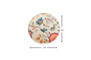Matto Gythe Pyöreä 140 cm - Monivärinen / Sametti - Kodintekstiilit & matot - Matto - Moderni matto - Wilton-matto