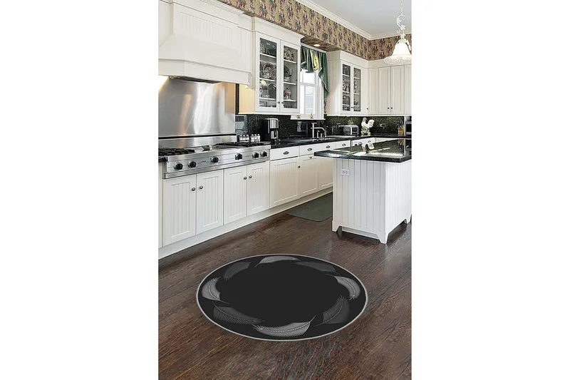 Matto Homefesto 100 cm Pyöreä - Monivärinen - Kodintekstiilit & matot - Matto - Moderni matto - Wilton-matto