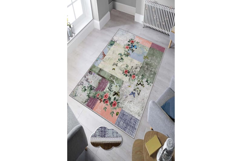 Matto Homefesto 100x150 cm - Monivärinen - Kodintekstiilit & matot - Matto - Moderni matto - Wilton-matto
