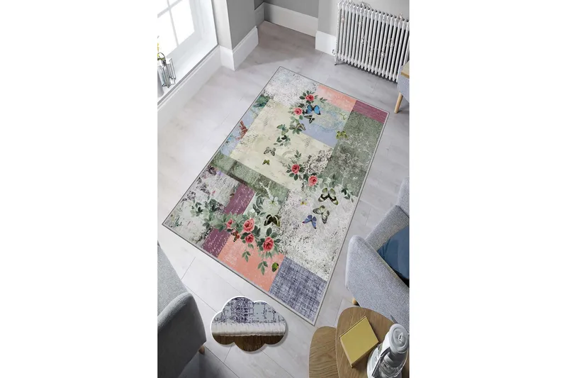 Matto Homefesto 100x150 cm - Monivärinen - Kodintekstiilit & matot - Matto - Moderni matto - Wilton-matto