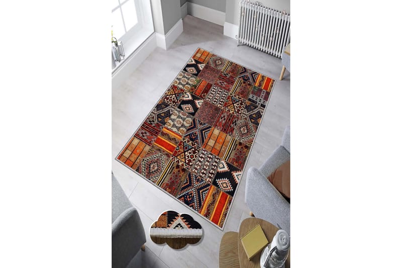 Matto Homefesto 100x200 cm - Monivärinen - Kodintekstiilit & matot - Matto - Moderni matto - Wilton-matto