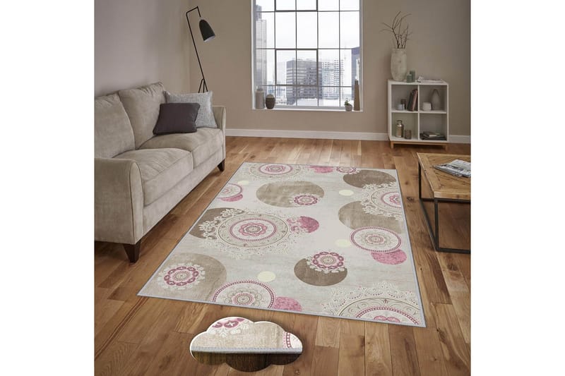Matto Homefesto 100x200 cm - Monivärinen - Kodintekstiilit & matot - Matto - Moderni matto - Wilton-matto