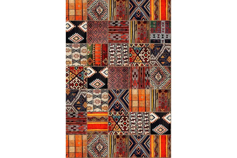 Matto Homefesto 100x200 cm - Monivärinen - Kodintekstiilit & matot - Matto - Moderni matto - Wilton-matto