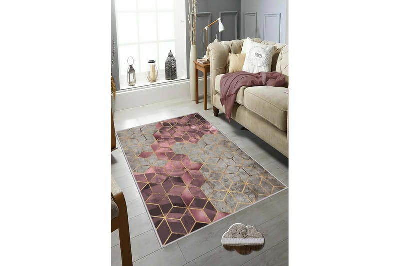Matto Homefesto 100x300 cm - Monivärinen - Kodintekstiilit & matot - Matto - Moderni matto - Wilton-matto
