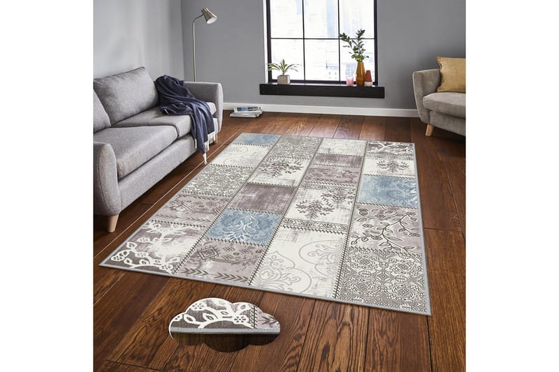 Matto Homefesto 100x300 cm - Monivärinen - Kodintekstiilit & matot - Matto - Moderni matto - Wilton-matto
