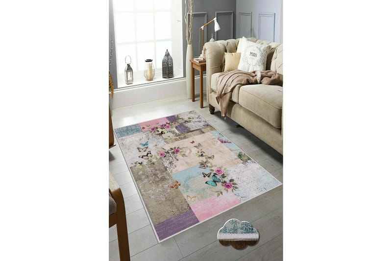 Matto Homefesto 100x300 cm - Monivärinen - Kodintekstiilit & matot - Matto - Moderni matto - Wilton-matto