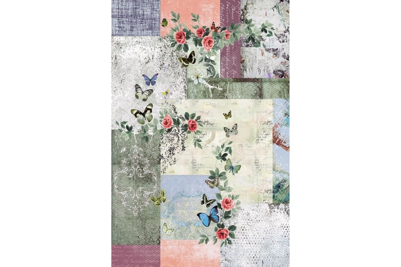 Matto Homefesto 140x220 cm - Monivärinen - Kodintekstiilit & matot - Matto - Moderni matto - Wilton-matto