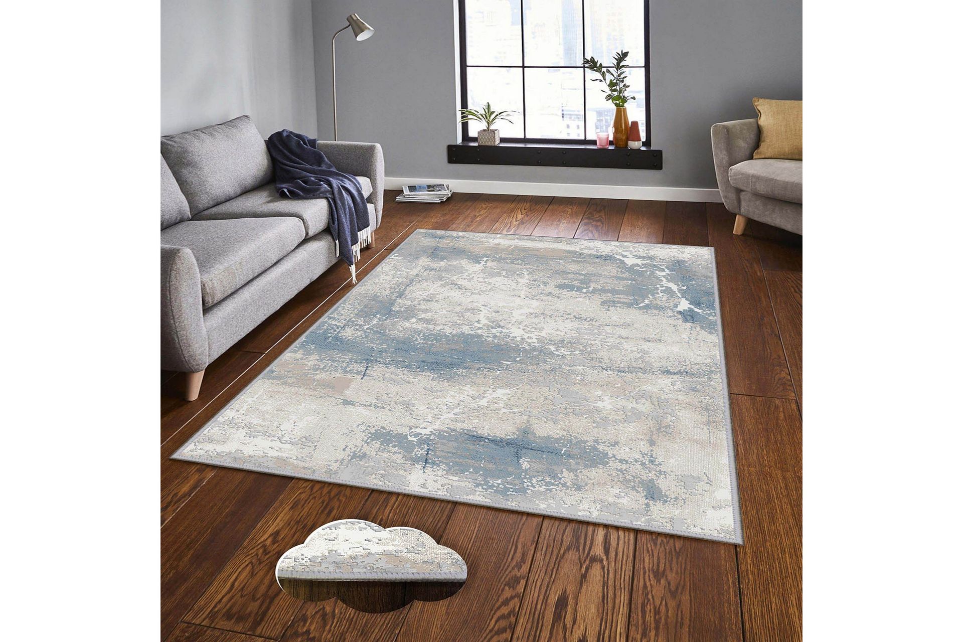 Matto Homefesto 140x220 cm - Monivärinen - Kodintekstiilit & matot - Matto - Moderni matto - Wilton-matto