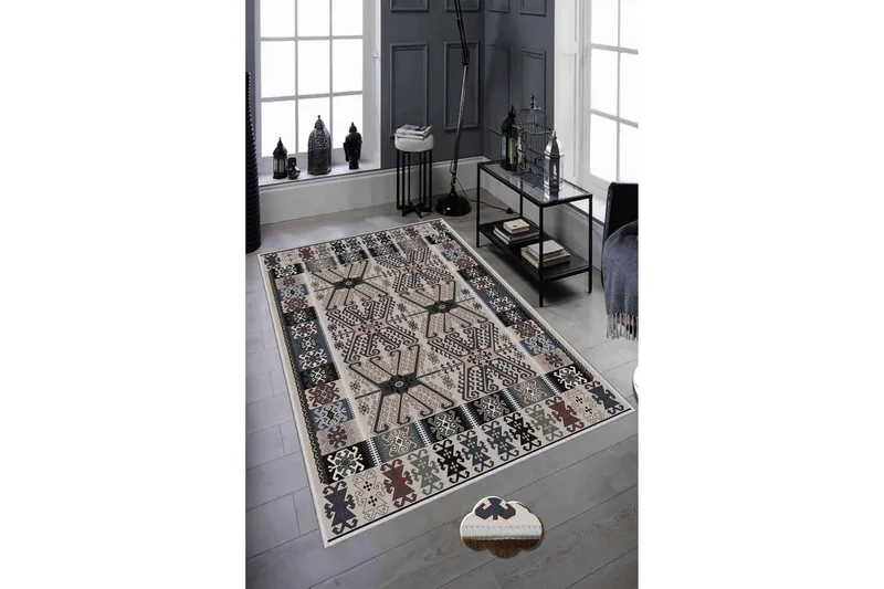 Matto Homefesto 140x220 cm - Monivärinen - Kodintekstiilit & matot - Matto - Moderni matto - Wilton-matto