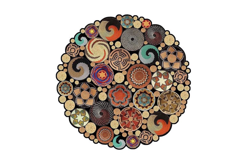 Matto Homefesto 150 cm Pyöreä, Monivärinen