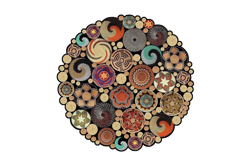 Matto Homefesto 160 cm Pyöreä, Monivärinen