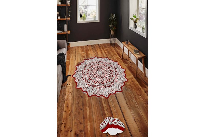 Matto Homefesto 60 cm Pyöreä - Monivärinen - Kodintekstiilit & matot - Matto - Moderni matto - Wilton-matto