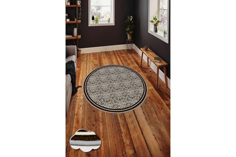 Matto Homefesto 60 cm Pyöreä - Monivärinen - Kodintekstiilit & matot - Matto - Moderni matto - Wilton-matto