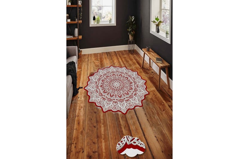 Matto Homefesto 60 cm Pyöreä - Monivärinen - Kodintekstiilit & matot - Matto - Moderni matto - Wilton-matto