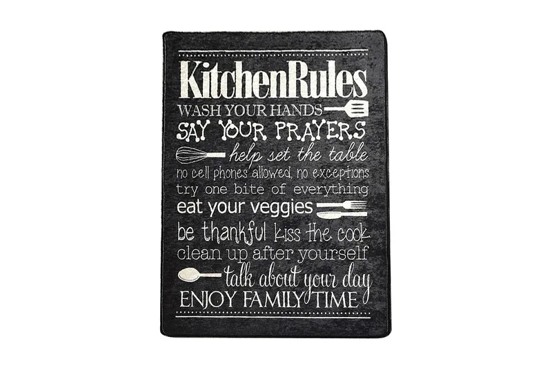 Matto Konyha 100x200 cm, Musta / Sametti