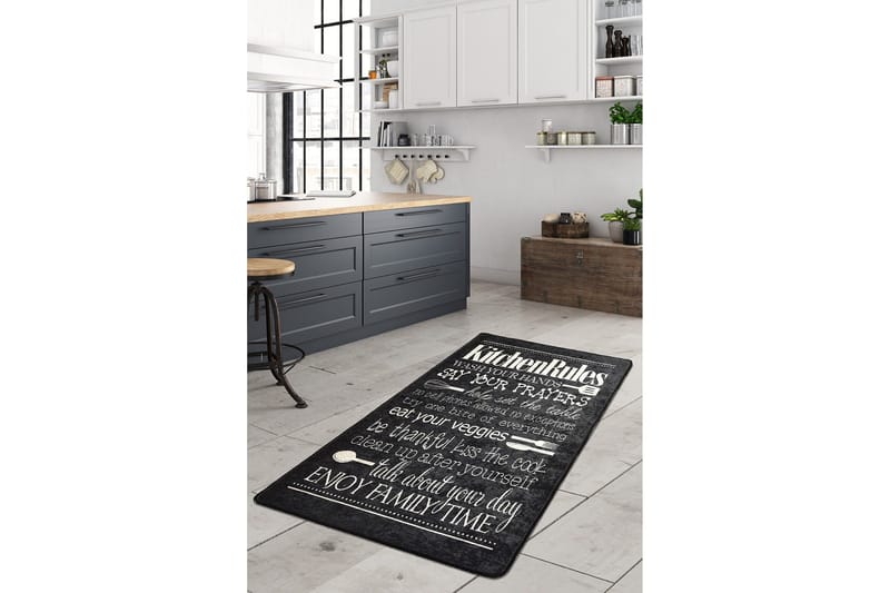Matto Konyha 120x180 cm, Musta / Sametti