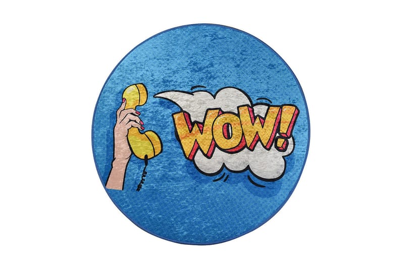 Matto Kormaz Pyöreä 100 cm, Monivärinen / Sametti