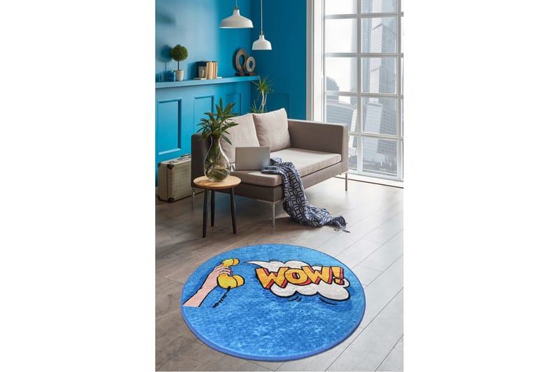 Matto Kormaz Pyöreä 100 cm - Monivärinen / Sametti - Kodintekstiilit & matot - Matto - Moderni matto - Wilton-matto