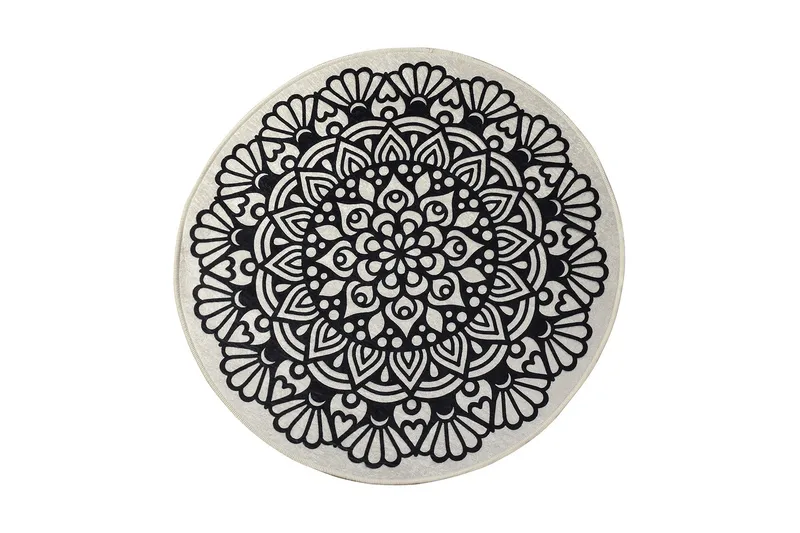 Matto Kozzy Pyöreä 140 cm, Monivärinen / Sametti