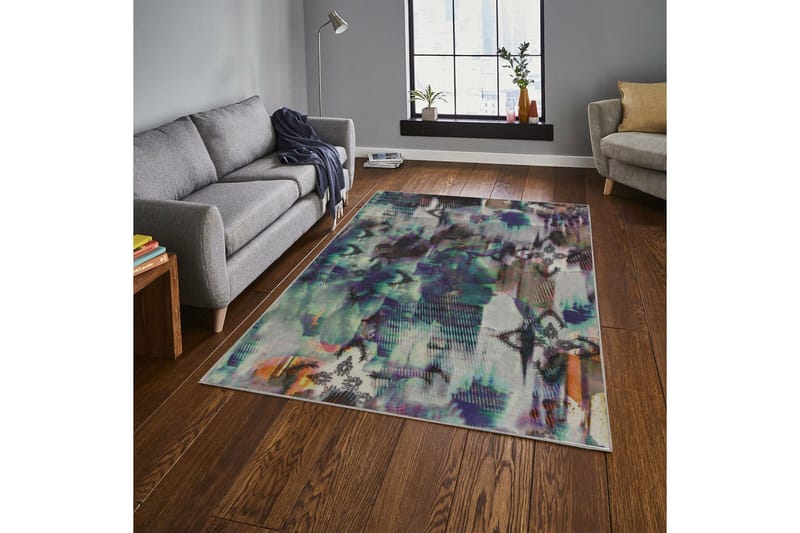 Matto Ledger 100x150 cm - Monivärinen - Kodintekstiilit & matot - Matto - Moderni matto - Wilton-matto