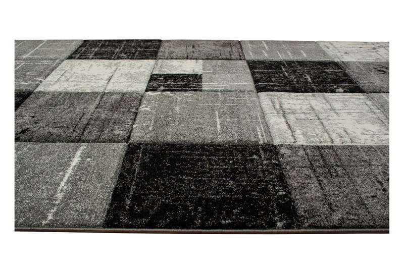 Matto London Square 80x250 cm Musta - Musta - Kodintekstiilit & matot - Matto - Moderni matto - Wilton-matto