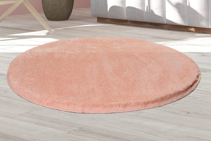 Matto Maggiolina Pyöreä 90 cm - Vaaleanpunainen/akryyli - Pyöreät matot - Wilton-matto - Kuviollinen matto & värikäs matto