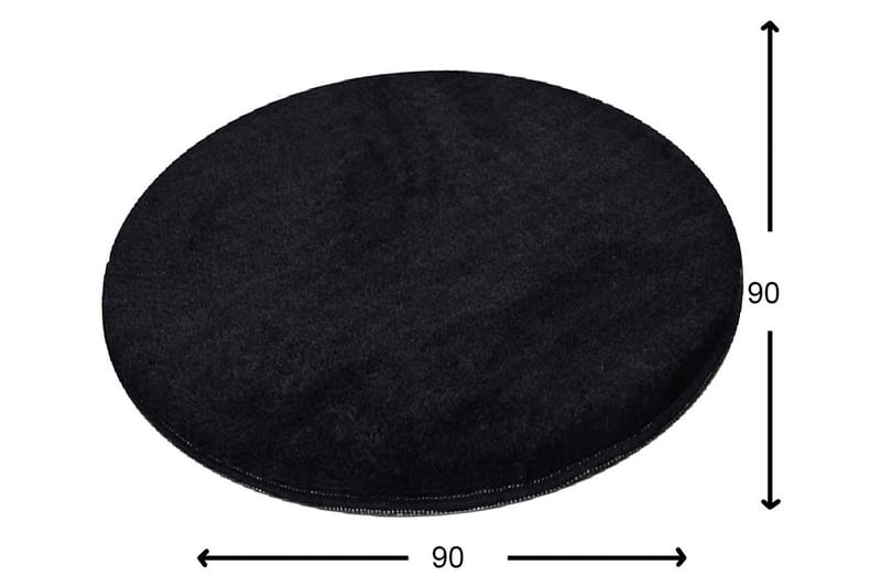 Matto Maggiolina Pyöreä 90 cm - Musta/Akryyli - Kodintekstiilit & matot - Matto - Moderni matto - Wilton-matto