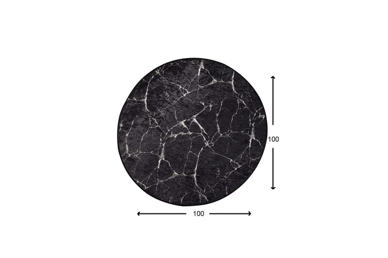 Matto Marmaru Pyöreä 100 cm - Monivärinen / Sametti - Kodintekstiilit & matot - Matto - Moderni matto - Wilton-matto