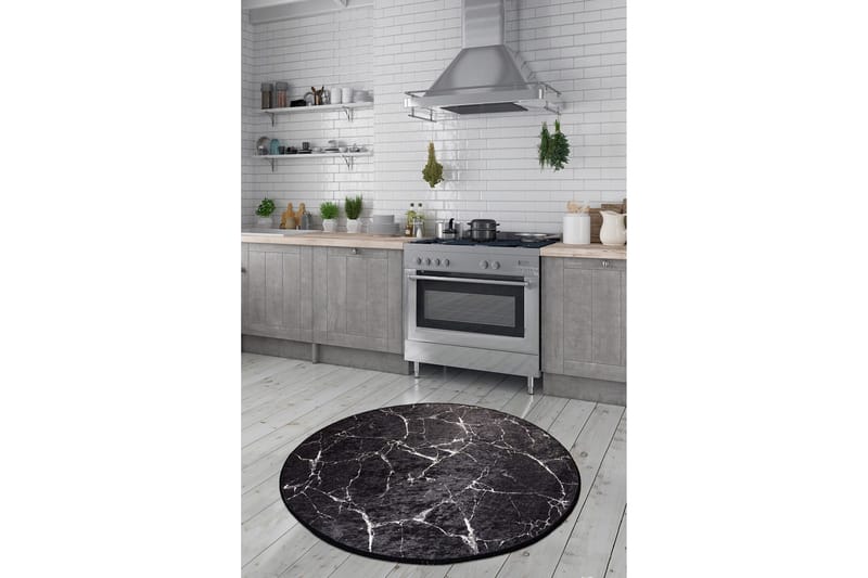 Matto Marmaru Pyöreä 140 cm - Monivärinen / Sametti - Kodintekstiilit & matot - Matto - Moderni matto - Wilton-matto